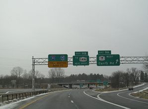 I-890 east at I-90/NYS Thruway - Rotterdam