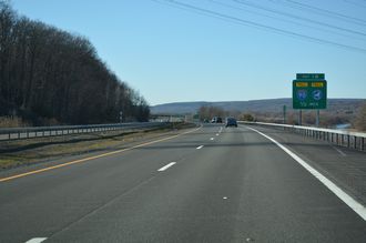 I-890 west a half mile ahead of I-90/NYS Thruway.