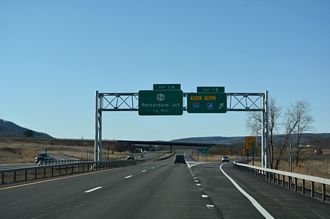 I-890 west at I-90/NYS Thruway and NY 890 in Rotterdam.
