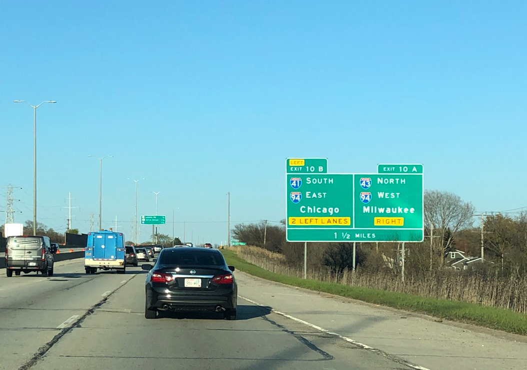 I-41/43/894 east at I-94 - Greenfield, WI