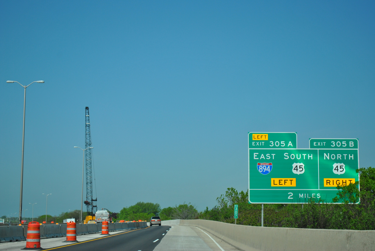 I-94 west at I-41-894/US 45 - Milwaukee, WI