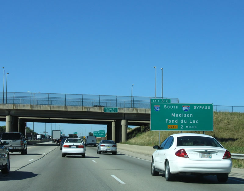 I-94/US 41 north at I-43/894 - 2005