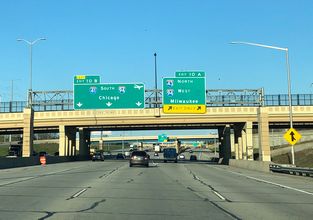 I-41/43/894 East at Interstate 94 in Milwaukee, Wisconsin