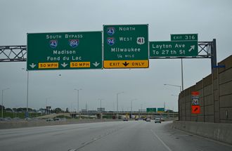 I-41/94 north at I-43/894 - Milwaukee, WI