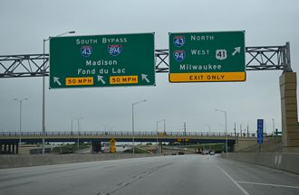 I-41/94 north at I-43/894 - Milwaukee, WI