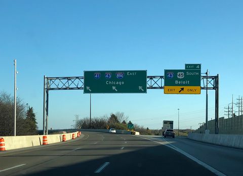 I-41-894/US 45 south at I-43 - Greenfield, WI