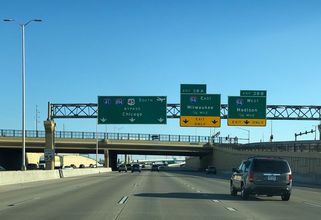 I-41/US 45 south at I-94/894 - Wauwatosa, WI