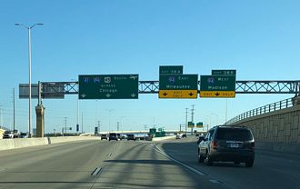 I-41/US 45 south at I-94/894 - Wauwatosa, WI