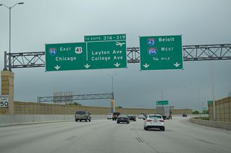 I-43/94 south at I-41/894 - Milwaukee, WI