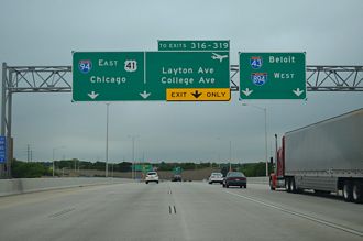I-43/94 south at I-41/894 - Milwaukee, WI