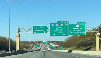 I-94 east at I-41/894-US 45 - West Allis, WI
