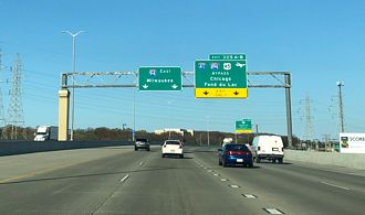 I-94 east at I-41 and Interstate 894 in Milwaukee, Wisconsin