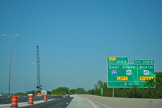 I-94 west at I-41-894/US 45 - Milwaukee, WI