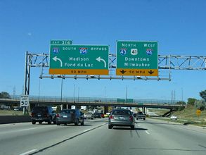 I-94/US 41 north at I-43/894 - 2005