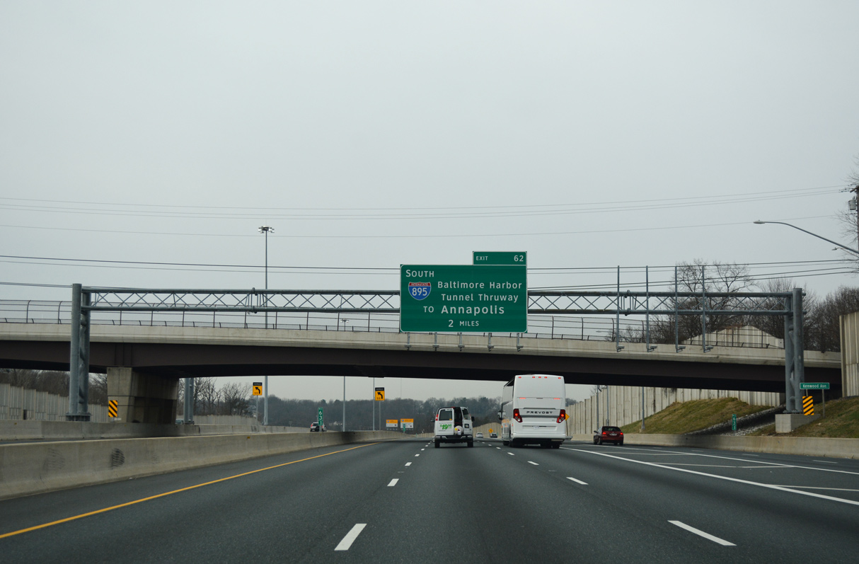 I-95 south at I-895 - Baltimore, MD