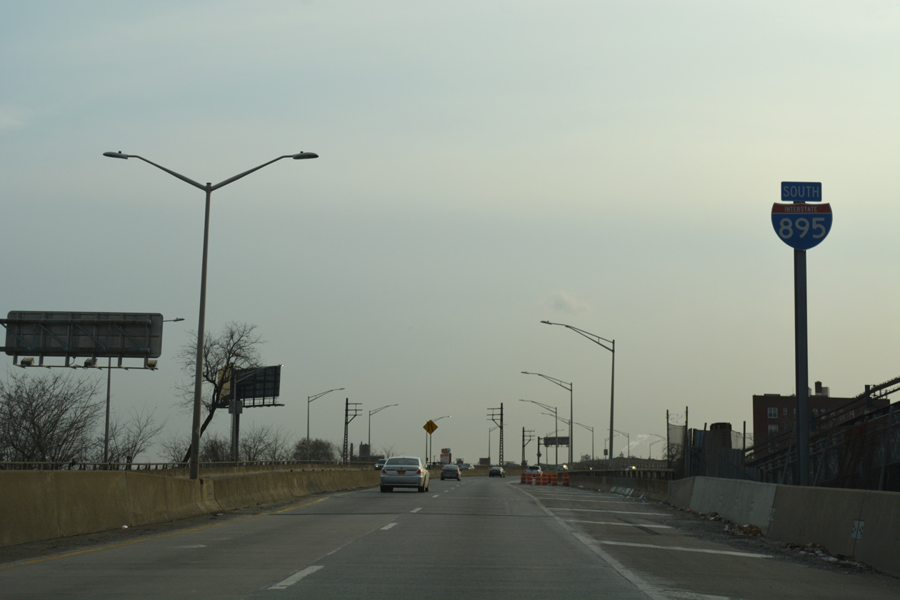I-895 south at I-278 - Bronx, New York