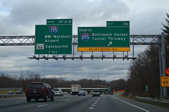 I-95 north at I-895 - Elkridge, MD