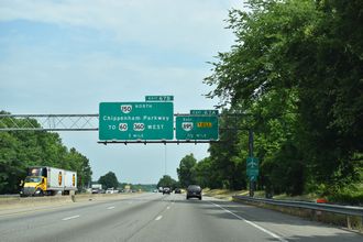 I-95 north at SR 150/895 - Bellwood, VA