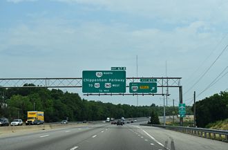 I-95 north at SR 150/895 - Bellwood, VA