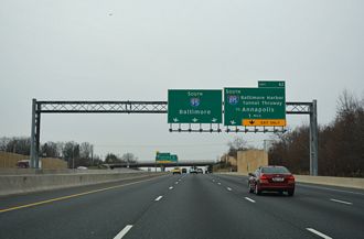 I-95 south at I-895 - Baltimore, MD