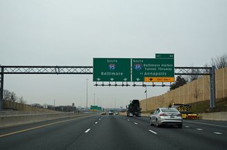 I-95 south at I-895 - Baltimore, MD