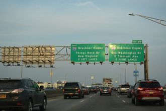 I-278 east at I-895 - Bronx, New York