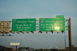 I-278 east at I-895 - Bronx, New York