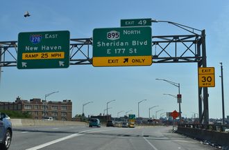 I-278 east at NY 895 - Bronx, New York