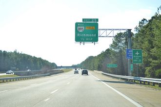 I-295 south at SR 895 - Henrico County, VA