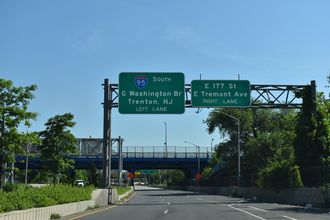 NY 895 north at I-95 - Bronx, New York