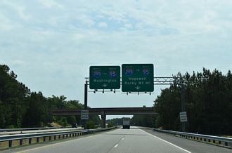 SR 895 east at I-295 - Henrico County, VA