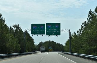 SR 895 east at I-295 - Henrico County, VA