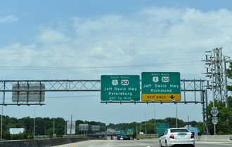 SR 895 west at SR 150 - Bensley, VA