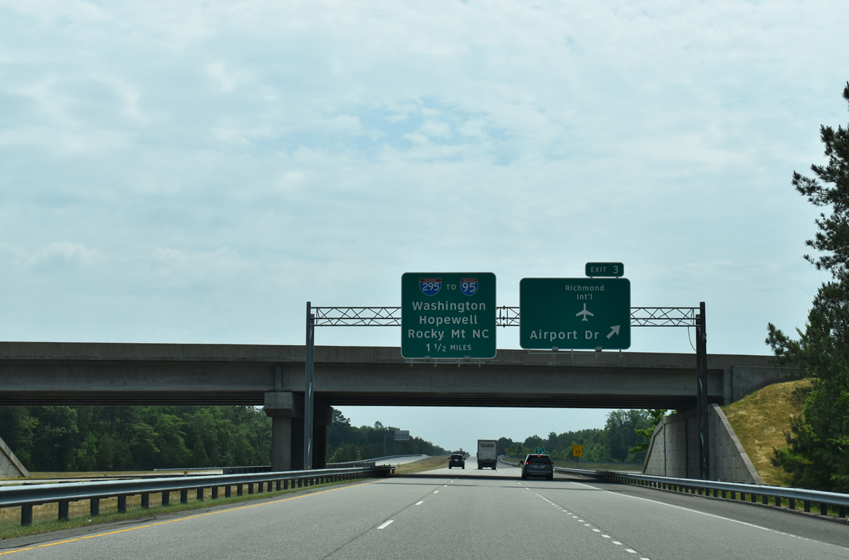 SR 895 east at I-295 - Henrico County, VA