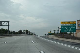 SR 905 east at Siempre Viva Rd - Otay Mesa, San Diego, CA