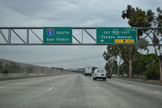 I-5 south at SR 905 - Otay Mesa West, San Diego, CA