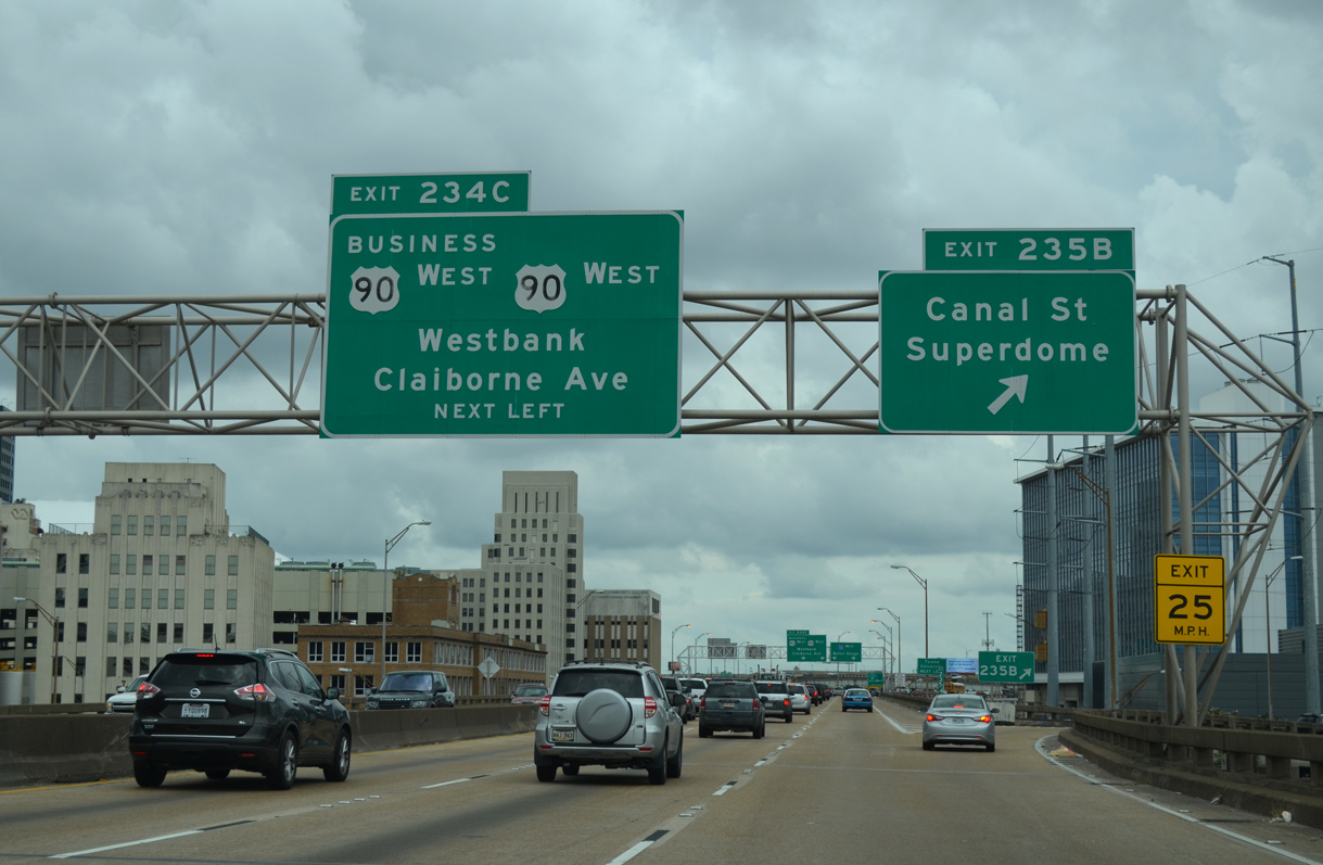 I-10 west at US 90 Business - New Orleans, LA