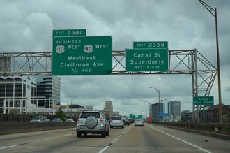 I-10 west at US 90 Business - New Orleans, LA