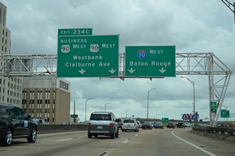 I-10 west at US 90 Business - New Orleans, LA