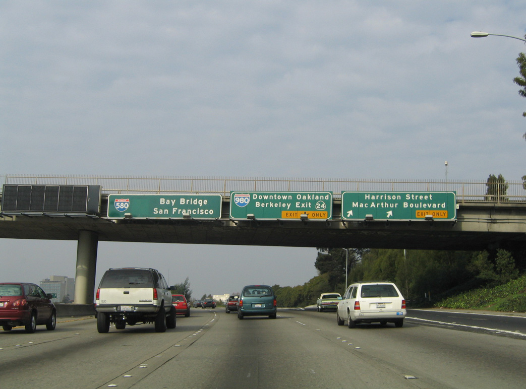 I-580 west at I-980/SR 24