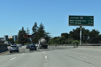 SR 24 west at I-580/980 - Oakland, CA