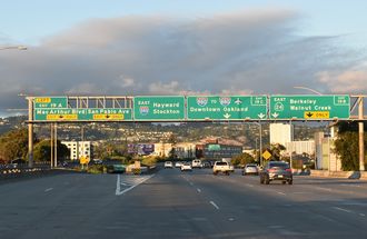 I-580 East at Interstate 980 in Oakland, California