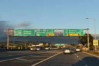 I-580 east at I-980/SR 24 - Oakland, CA