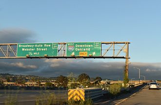 I-580 east at I-980/SR 24 - Oakland, CA