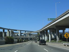 Four level interchange at I-980/I-580