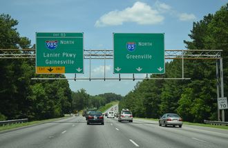 I-85 North at Interstate 985