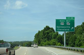 I-985/US 23-129 north at SR 369 - Gainesville, GA