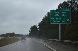 US 23/SR 365 south at I-985/US 129-SR 369 - Gainesville, GA