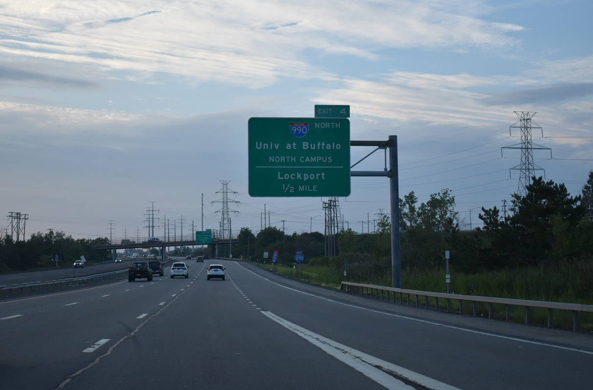I-290 west at I-990 - Amherst, NY