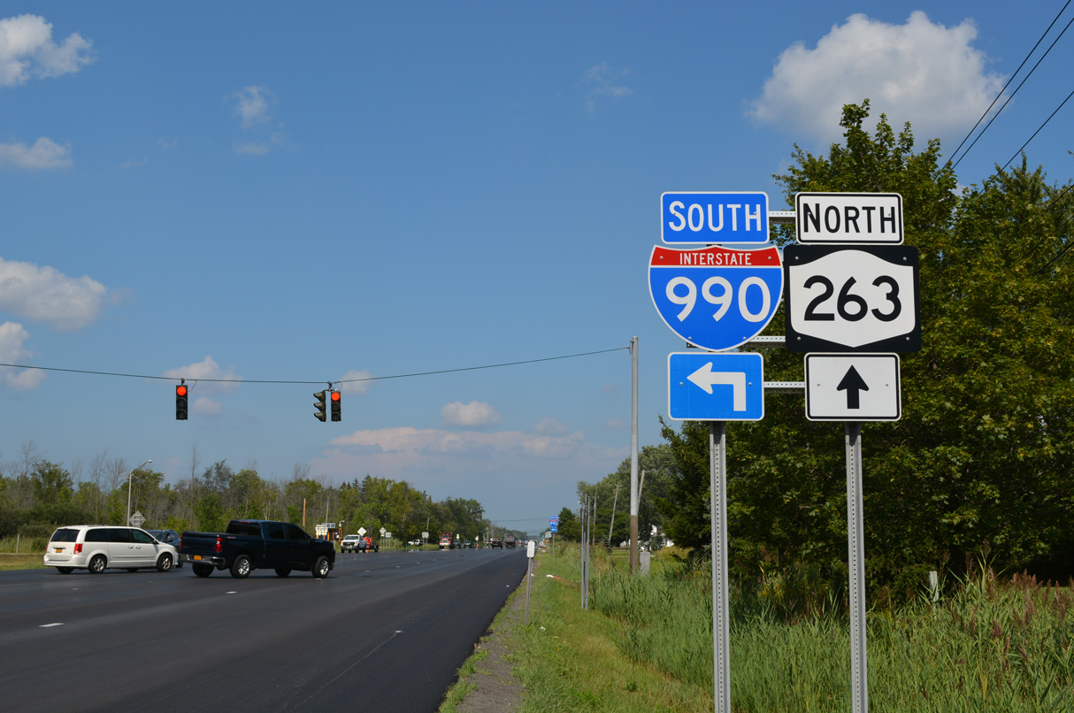 NY 263 north at I-990 - Amherst